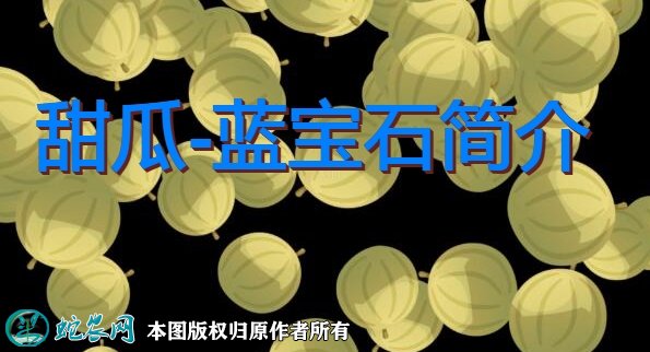 甜瓜新品种:蓝宝石简介